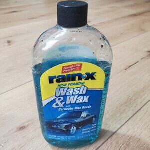 Rain-X High Foaming Wash & Wax With Carnauba Wax Beads 20 Fl Oz Bottle Preowned